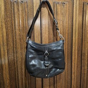 Coach Black Leather Shoulder Bag